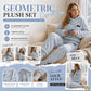 ⏳LAST DAY SALE ONLY ￡23.99!!🔥🍂 Embossed Geometric Plush Set – Timeless Comfort & Effortless Style For Every Occasion