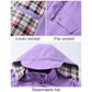🎁🧥3-in-1 Plaid Waterproof Jacket for Women– Rain, Wind & Cold, All Covered