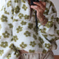 Winter Flowers Lambskin Sweatshirt Women | Cozy Zip-Up Pocket Pullover