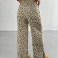 Full Size Leopard Print Wide Leg Pants Plus Size