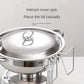 Set, Stainless Steel Chafing Dish Buffet Set, 4.5L Round Catering Chafer Warmer Set With Tray, Pan-TBIM