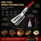 🍳 2-in-1 Stainless Steel Spatula Tongs – Grip, Flip & Serve