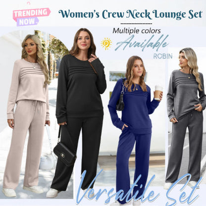 💓LAST DAY 60% OFF💓Women's Crew Neck Top & Drawstring Pants Set