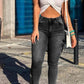 Flap pocket with zipper Skinny Jeans