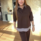 Womens Laple Jacket+ Pants Casual Set