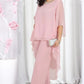 Elegant Layered Chiffon High-Low Top and Pants Two Piece Set