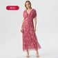 🎊Hot Sale 54% OFF Only Today!!⏰ Women's Off-the-Shoulder V-Neck Printed Dress