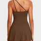 🏖️Last Day Sale 49% OFF👙One Shoulder Skirted One Piece Swimsuit