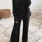 Fashion British Style Solid O Neck Long Sleeve Two Pieces