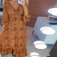 🔥HOT SALE 50% OFF🌸Women's Cotton Wrap Dress With Leopard Pattern