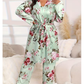 🌸✨Comfy 3-Piece Pajama Set – Robe, Camisole & Long Pants