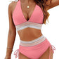 ⏳Last Day Promotion 60% OFF⛱️2026 High Waisted Tummy Control Color Block Bikini Sets
