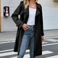 🌂🔥 Women's Double Breasted Long Trench Coat with Belt