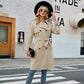 🌂🔥 Women's Double Breasted Long Trench Coat with Belt
