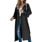 🌂🔥 Women's Double Breasted Long Trench Coat with Belt