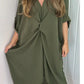 Short Sleeve Maxi Dress With Knot Detail