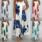 🌸Limited Sale 50% OFF🌸Women's Strap Printed V-neck Maxi Dress