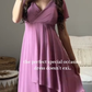 Elegant Pleated Chiffon Midi Dress