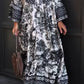 Ladies' Collar Print Loose Casual Dress