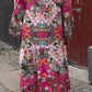 Women's V-neck Printed Loose Casual Dress