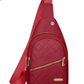 [Exquisite Gift] Multi-Pocket Lightweight Metal Zipper Chest Bag with Data Cable Hole