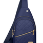 [Exquisite Gift] Multi-Pocket Lightweight Metal Zipper Chest Bag with Data Cable Hole