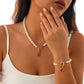 Pearl Necklace And Bracelet Set With Cherry Charm