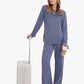 🔥LAST DAY 60% OFF✨Women's Crew Neck Top & Drawstring Pants Set