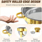 Set, Stainless Steel Chafing Dish Buffet Set, 4.5L Round Catering Chafer Warmer Set With Tray, Pan-TBIM