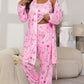 🌸✨Comfy 3-Piece Pajama Set – Robe, Camisole & Long Pants