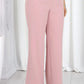 Elegant Layered Chiffon High-Low Top and Pants Two Piece Set