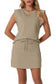 Modern Sleeveless Top and Drawstring Skirt Outfit Set