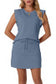 Modern Sleeveless Top and Drawstring Skirt Outfit Set