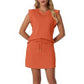 Modern Sleeveless Top and Drawstring Skirt Outfit Set