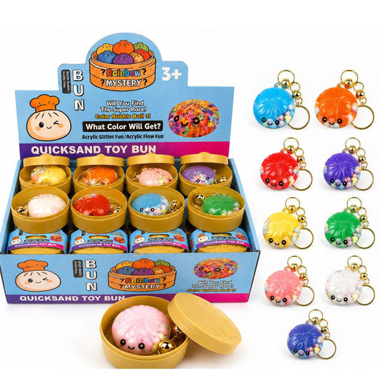 Glow In The Dark Kawaii Bao Bun Keychain with Steamer