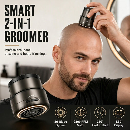 🎉 2026 Sale — Over 14,000 Sold! ⚡🔥 2-in-1 Smart Electric Bald Head Shaver and Beard Trimmer with Digital Display