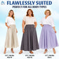 👖Three Lengths Available⚡50K+ SOLD! Almost Gone💥Women's Elegant Wide-Leg Skirt Pants