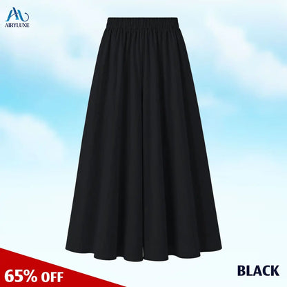 👖Three Lengths Available⚡50K+ SOLD! Almost Gone💥Women's Elegant Wide-Leg Skirt Pants