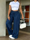 ⏳Last Day Sale Only ￡15.99!!👖 💥 Women's High-Waisted Straight Leg Trousers – Front seam & elastic back – Versatile, comfortable & perfect for office or casual wear ✨🌸