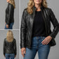 Faux Leather Tailored Jacket
