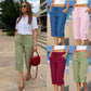 📢Limited-time 50% discount!👖Women's Casual Solid Color Pocket Capri Pants