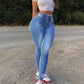 👖Women Frayed Hem Slim-Fit Jeans