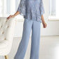 3/4 Sleeve Double Layered Top and Nine Minute 2-Piece Pants Set