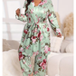 🌸✨Comfy 3-Piece Pajama Set – Robe, Camisole & Long Pants