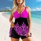 2PCS Ladies Tankini Swimsuit Set Swim Dress Boyshorts