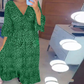 🔥HOT SALE 50% OFF🌸Women's Cotton Wrap Dress With Leopard Pattern