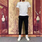 Men's High Stretch Short Sleeve Top & Jogging Pants 2-Piece Set