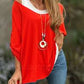 Women's Shirt Blouse Solid Color Stylish Casual Long Sleeve Crew Neck Regular Tops
