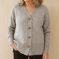 🌸Women’s V-Neck Knit Cardigan with Heart-Shaped Buttons for Cosy Winter Layering