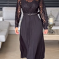 Women's Lace Hollow Pleat Dress